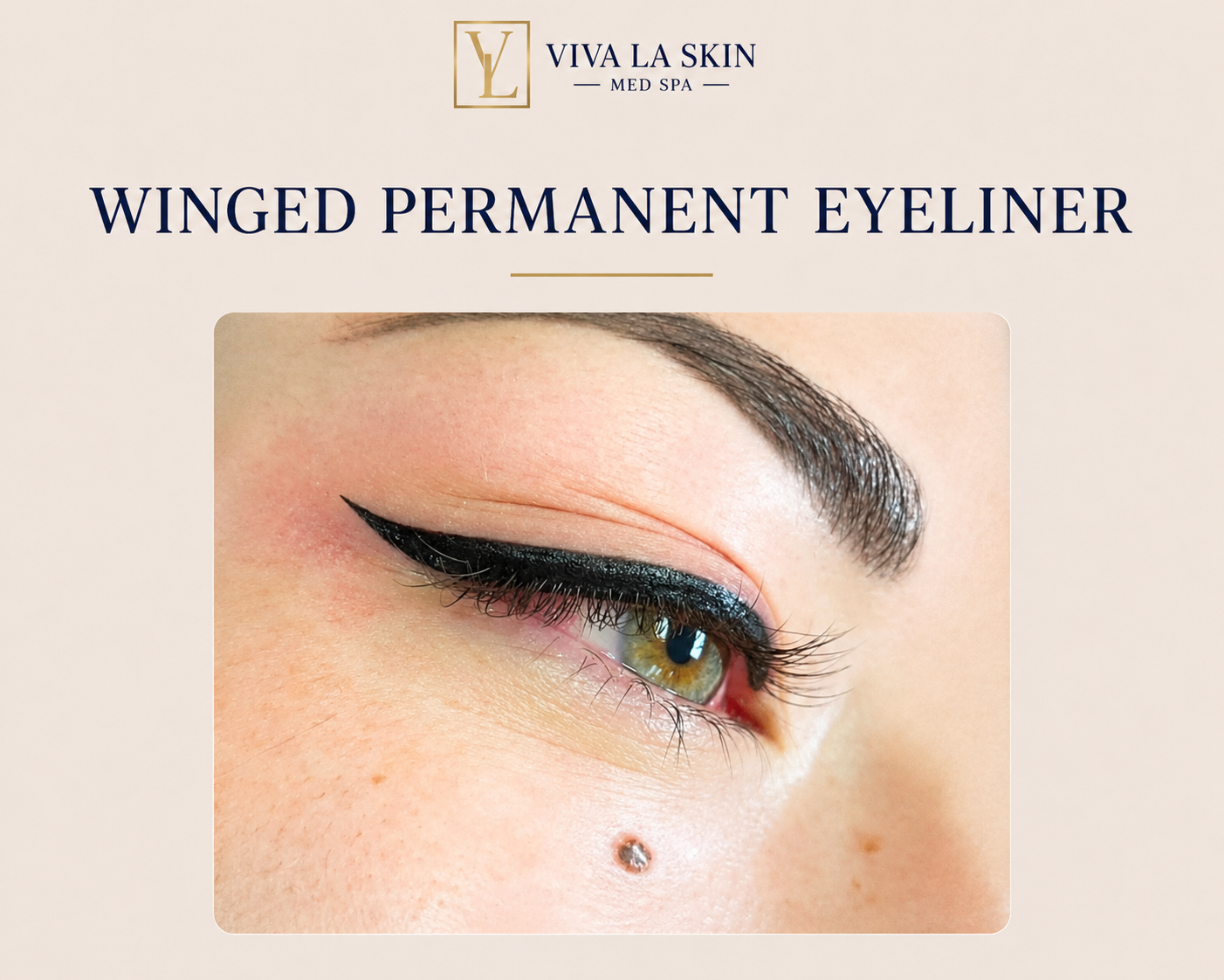 Winged Permanent Eyeliner before and after result at Viva La Skin Med Spa in Myrtle Beach